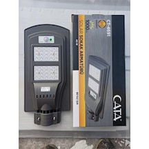 Cata Ct 4691 40w Solar Sokak Armatürü Beyaz Işık Aydnltmdnym Ct 4691 Siyah