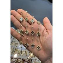 14 K 3lü Dorika Yonca Bileklik Altın