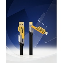 Dönüştürülebilir 4 Başlıklı Hızlı Şarj Kablosu 1.2m 65w