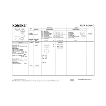 Koneks 200430 Pıston+segman 147 156 166 Gtv Spıder 2.0 16v T.spark 95 110kw 83mm Std