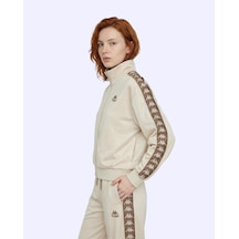 Kappa 222 Banda Alber Full Zip Kadın Bej Regular Fermuarlı Eşofman Üstü