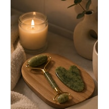 2 Parça Jade Stone Cilt Bakım Seti Şişkinlik Karşıtı Yüz Masajı Krgltgs2to5eljlgd09