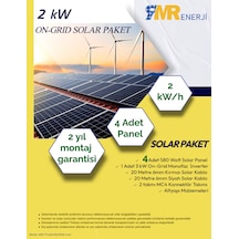 2 Kw On-grid Solar Çatı Paket