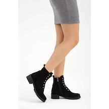 Tamer Tanca Kadın Hakiki Deri Siyah Casual Bot 33 Tnc1996 Bn Bot Sk22/23 Sıyah Yarma Siyah