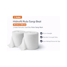 Hidrofil Rulo Sargı Bezi 10 Cm X 100 M 2 Adet Pamuklu Gazlı Bez Rulo Sargı Bezi