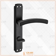 Balmondi Kol Aynalı Siyah Wc Kapı Kolu