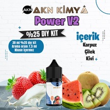 Power V2 Yoğun Dıy Kit Karpuz Çilek Kivi Gıda Aroması %25 Oranda Aroma İçerir Hazır Değildir 30 Ml