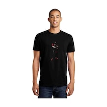 Fortnite Siyah Adam Baskılı Siyah Erkek Tshirt