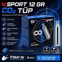 V.sport 12 Gram Co₂ Havalı Tabanca Tüpü Kapsülü - 10'lu Kutu Çok Renkli