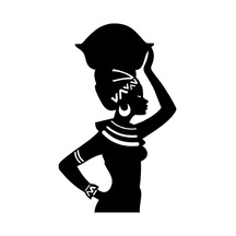 Afrikalı Kadın Duvar Dekor Kaliteli Kaliteli Sticker Tip 1 40 X 64 Cm