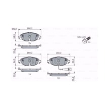 Seat Leon Sc 1.6 Tdi 2013-2020 Bosch Ön Fren Balatası N11.9668