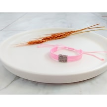 Kordon Neon Pembe El Yapımı Zincir Bileklik Pembe