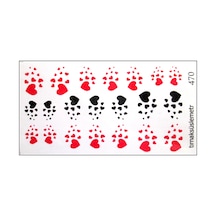 Siyah Kalp Tırnak Dövme Nail Art Tırnak Tatto Tırnak sticker 470