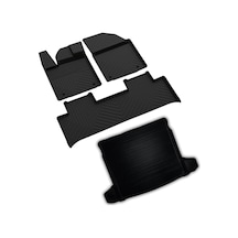 Ferrous Autoaccessories Togg T10 X İle Uyumlu 4d Paspas Ve 3d Bagaj Havuzu 2023 Ve Üstü Açık Bej