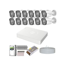 HIKVISION COLORVU GECE-KARANLIKTA 7/24 RENKLİ 12 KAMERALI SET 1TB