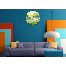Ti-play Dağlar Ve Ormanlar 30x30cm Akrilik Dekoratif Modern Duvar Saati ÇOk Renkli
