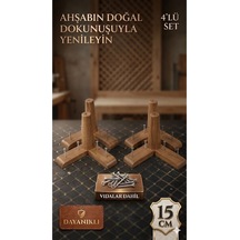 1. Sınıf Gürgen Ağacı 15 Cm Açık Ceviz Mobilya Koltuk Tv Ünitesi Yükseltme Ayakları 4'lü Set Siyah