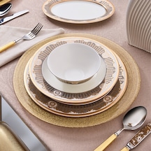 Evaliza The Queen Gold 60 Parça 12 Kişilik Yemek Takımı Renkli