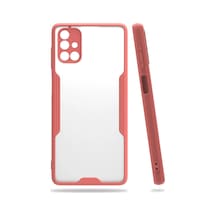 Newface - 450 - Samsung Galaxy M51 Kılıf Platin Silikon - Edntrend - - Pembe