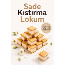 Tek Tek Paketli Kıstırma Lokum Sade Lokum Atıştırmalık 500 Gr