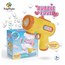Otomatik Baloncuk Makinesi Pilli Köpük Tabancası - 2026 Model Sızdırmaz Tasarım Bubble Gun - Çocuk Doğum Günü Hediyesi Sarı 01