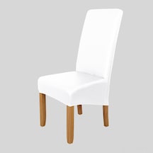 Xiyyadms "esnek Pu Deri Sandalye Kılıfı - Su Geçirmez, Yıkanabilir, Ev Ofis Otel Düğün İçin" Beyaz