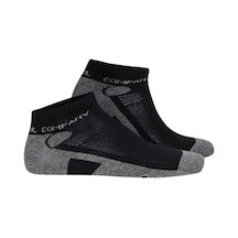 Oil Company Siyah Gri Patik Unisex Çorap Naturel 001