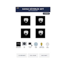 4 Kameralı 5mp Güvenlik Kamera Seti 5mp Full Color Sesli Dome İç Mekan 2tb 23 Gün Kayıt