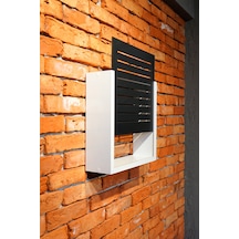 Modem Saklama Kutusu Sürgülü Yukarı Açılır 35 X 35 Çizgili Siyah