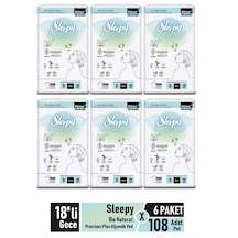 Sleepy Bio Natural Premium Plus Hijyenik Ped Gece 108 Adet