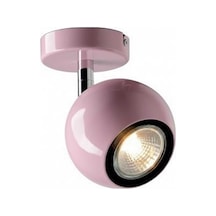 Bebe Pembe Gu10 Duy Led Küre Aplik Krom Detaylı Hareketli Başlık Siyah