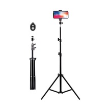 Ayrex Bluetooth Kumandalı Metal Tripod, 2 Metre Ayarlanabilir Yükseklik, 360 Derece Döner Başlıklı Telefon Tutucu, Genel