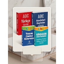 Okul Ve Eğitim İçin Tam Referans Seti: Türkçe Sözlük, İmla Kılavuzu, Atasözleri & İngilizce Sözlük 4'lü Paket