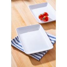 Acar Pure Carmen Dikdörtgen Tabak - 21 Cm Beyaz