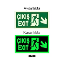 Fosforlu Çıkış Exıt Yön Levhası F-7