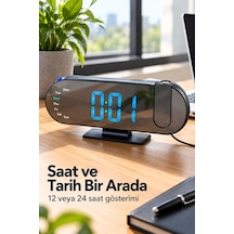 Projeksiyonlu Dijital Saat Ayarlanabilir Yansıtma Parlaklığı İle Diğer