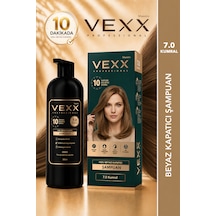 Vexx Professional Beyaz Kapatıcı Pratik Boya Şampuan Kumral 7.0 Blonde Amonyaksız Formül 300 Ml.