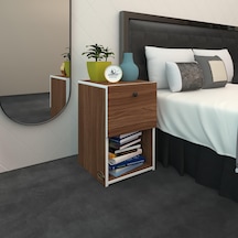 Kenzlife Komodin İzumi Cvz 60 39 39 Komidin Kitaplık Ayakkabılık Kapaklı Arkalıklı Beyaz