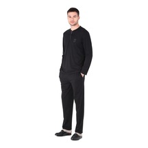 D's Damat 221001 Uzun Kol Pijama Takımı Siyah