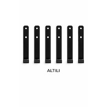 Metal Duvar Askısı Tekli Siyah - 6 Adet