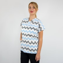 Zigzag Desenli Terikoton Üst Forma