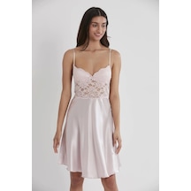 Pierre Cardin Saten Dantelli Gecelik 627 - Pudra