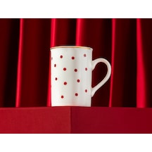 Madame Coco Rêver Point New Bone China Kupa Kupa00000000201111225 Ml-beyaz/kırmızı