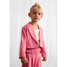 Kız Çocuk Kısa Blazer Ceket Pembe 3451 Pembe