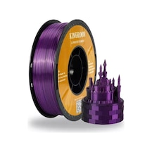 Kingroon Çift Renk Siyah - Mor Pla Silk Filament 1.75 Mm 1000gr