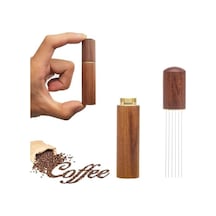 Xspring Espresso Kahve Karıştırıcı, Espresso Dağıtımı İçin Profesyonel Kahve Karıştırma Wdt Aracı, El Tampers Karıştırma Aracı Doğal Ahşap Saplı İğne Tipi Dağıtıcı