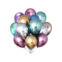 Karışık Renkli Parlak Krom Balon 12 Inch 20 Adet
