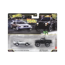 1:64 Hot Wheels Premium Car Culture 2'li Paket Back To The Future Tıme Machıne - 1987 Toyota Pıckup Truck Hbl96 - Jhw48