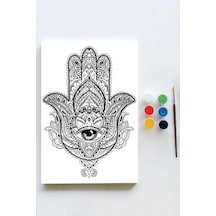 Pster21602 Fatmanın Eli Mandala Tuval Kanvas Tablo Boyama Hobi Seti 30x40cm -