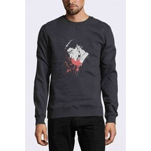 Peaky Blinders Tommy Shelby Splatter Baskılı Erkek Sweatshirt (529012136)